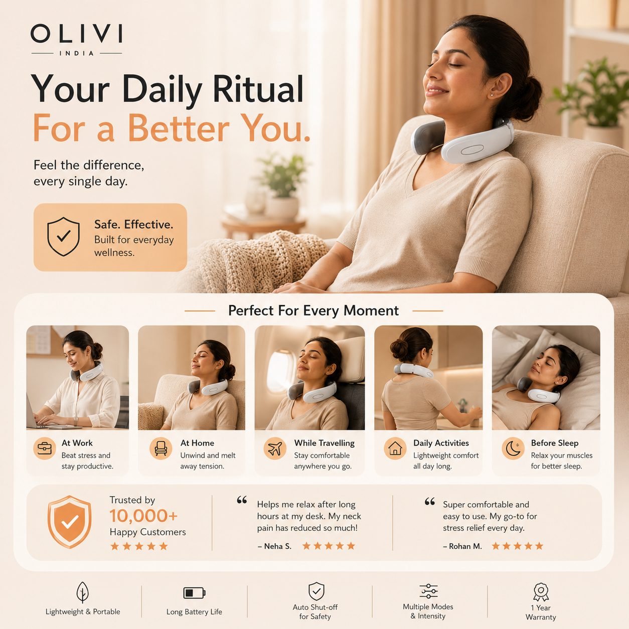 2 Head Electric Neck Massager