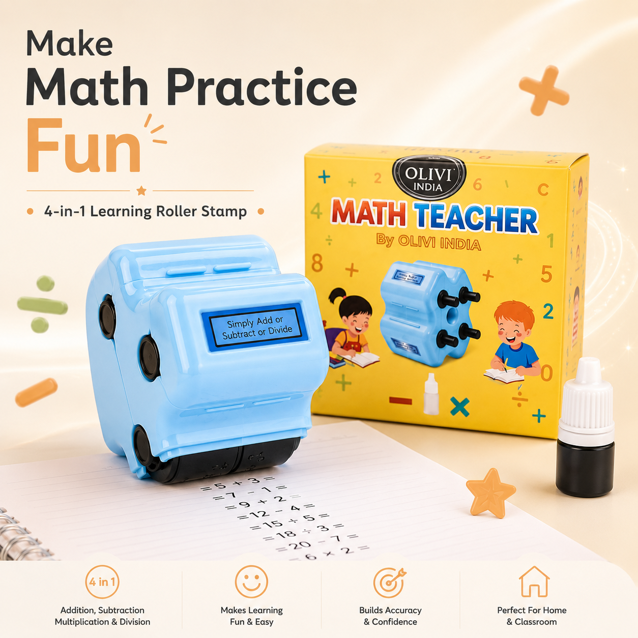 4 in 1 Maths Roller
