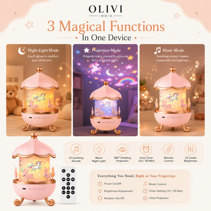 Bunny carousel night light