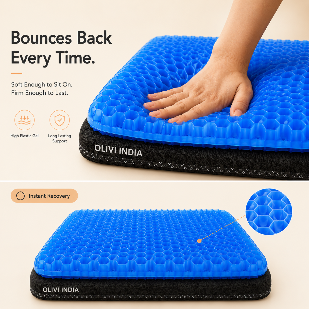 Honeycomb seat cushion