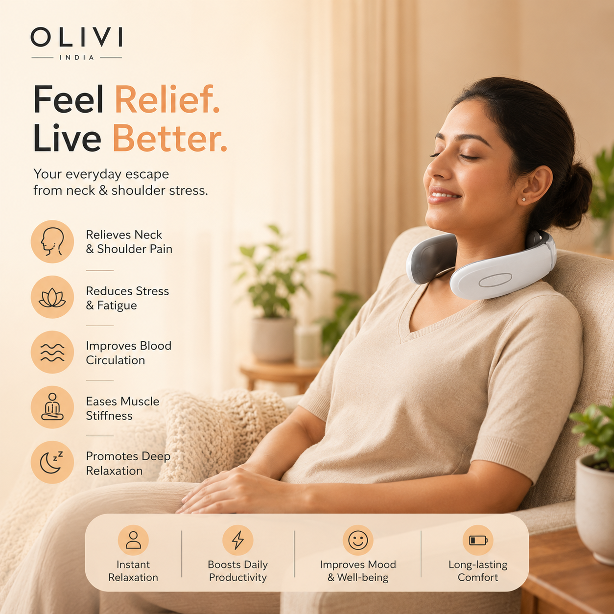 Electric neckband Massager