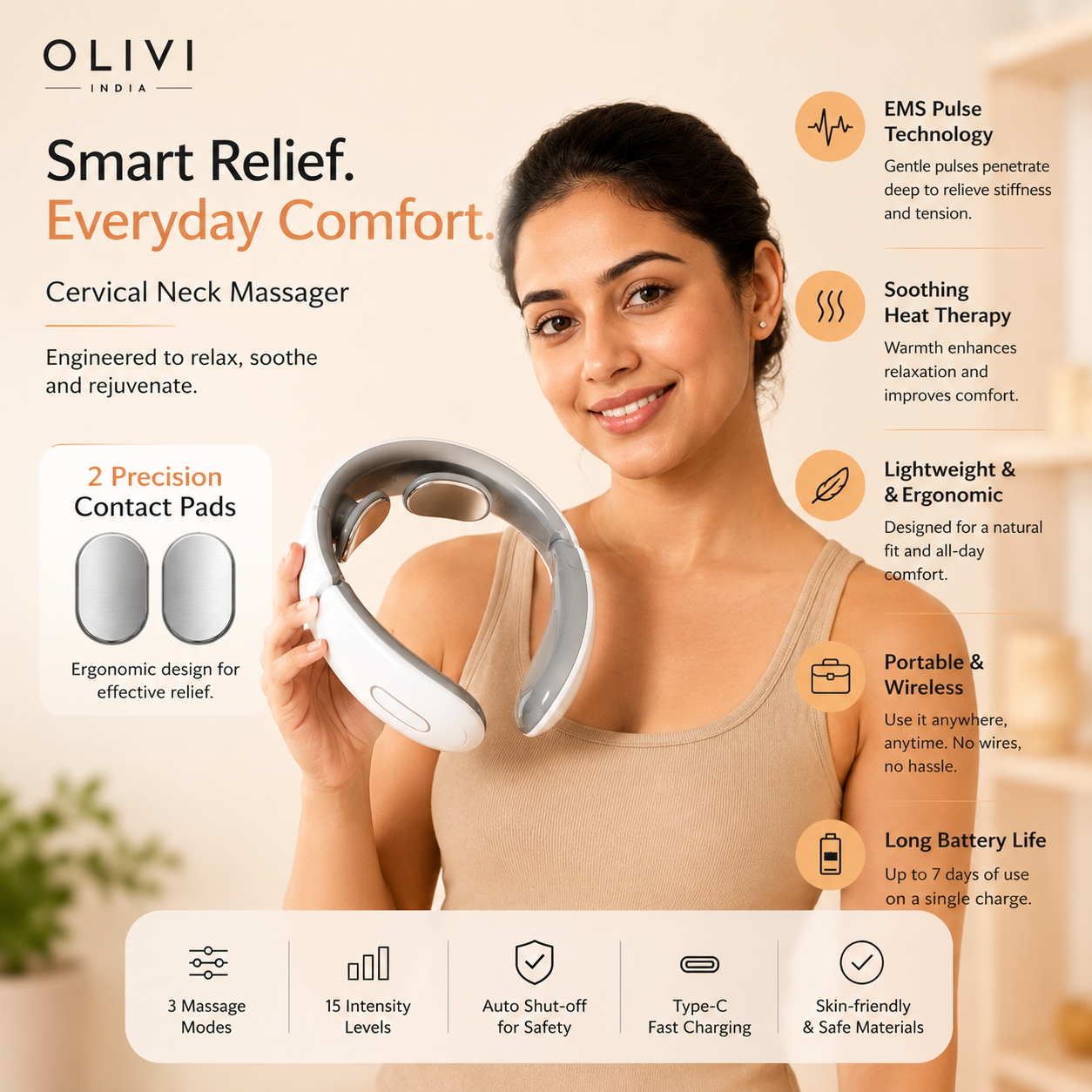 Electric neckband Massager